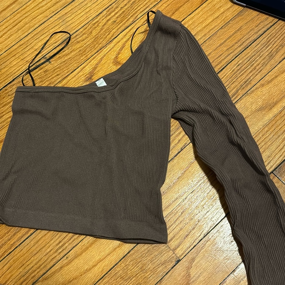 Love tree seamless one shoulder long sleeve